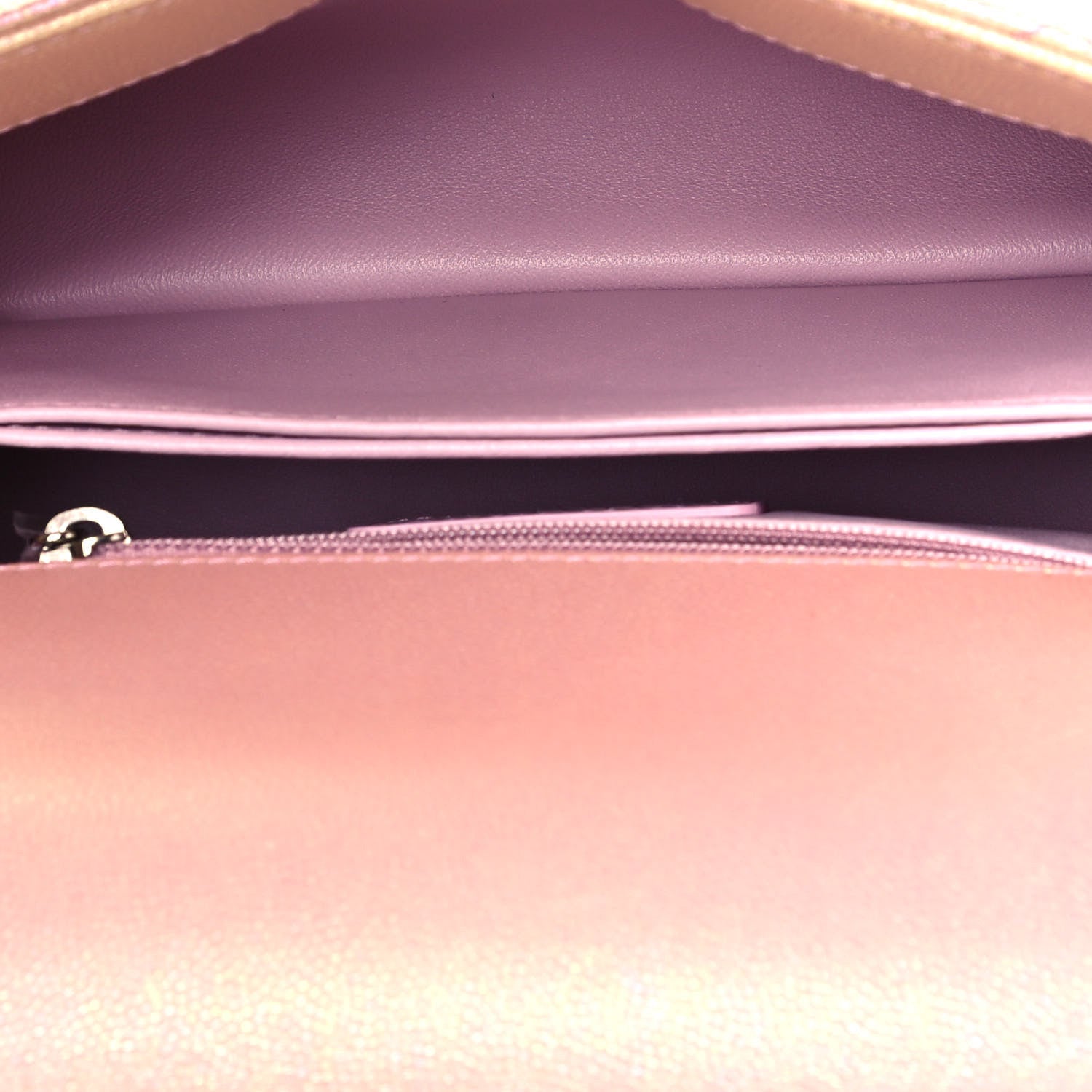 Chanel Iridescent Caviar Quilted Mini Coco Handle Flap Pink 7 of 13