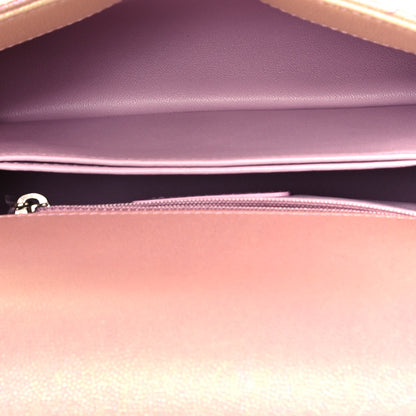 Chanel Iridescent Caviar Quilted Mini Coco Handle Flap Pink 7 of 13