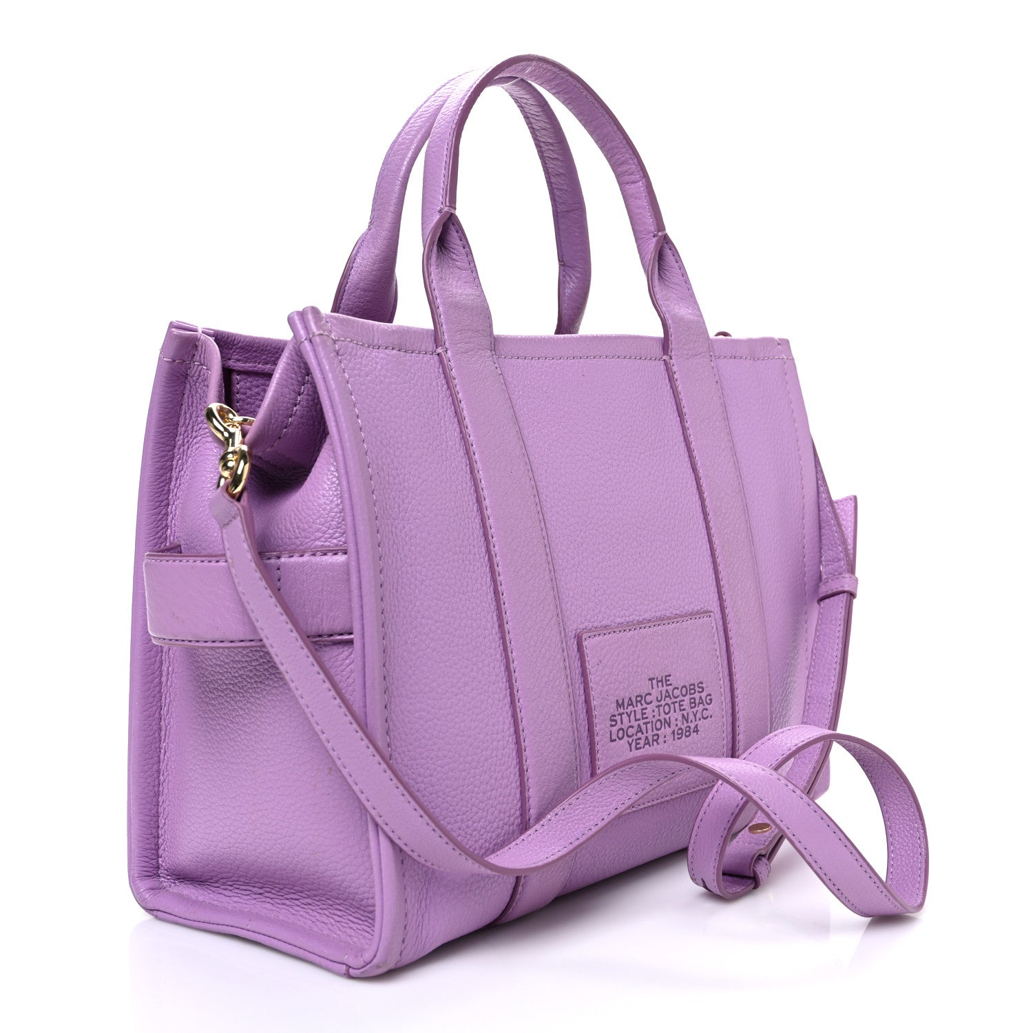 Marc Jacobs Grained Calfskin Medium The Tote Bag Regal Orchid 3 of 13