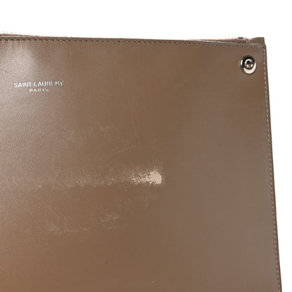 Saint Laurent Grained Calfskin Topstitch Small Classic Sac De Jour Taupe 11 of 12