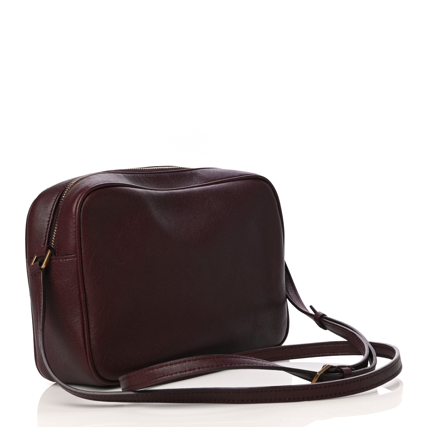Saint Laurent Lambskin Monogram Lou Camera Bag Burgundy 3 of 11