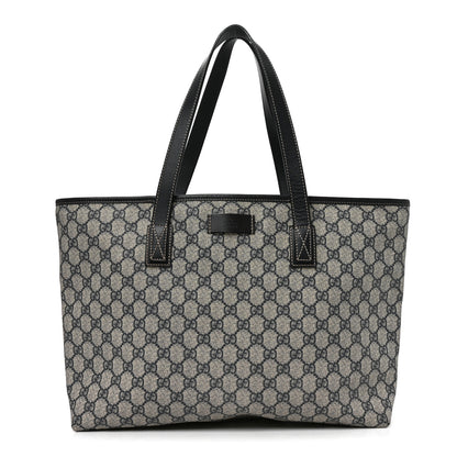 Gucci GG Supreme Monogram Medium Zippered Shopping Tote Navy 1 of 11