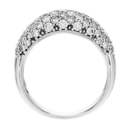 Parker & West by FASHIONPHILE 18K White Gold Diamond 1.60ctw Pave Dome Band Ring 56 7.5 5 of 10