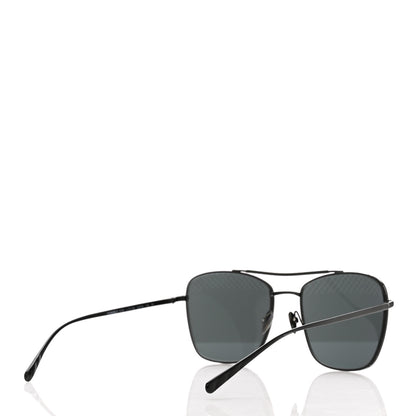 Chanel Metal Pilot Sunglasses 4256 Black 4 of 8