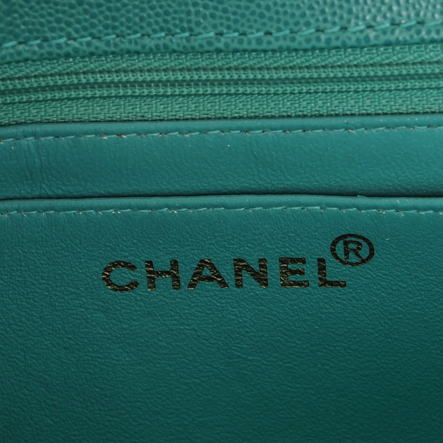 Caviar Stitched Small Kelly Flap Bag Turquoise