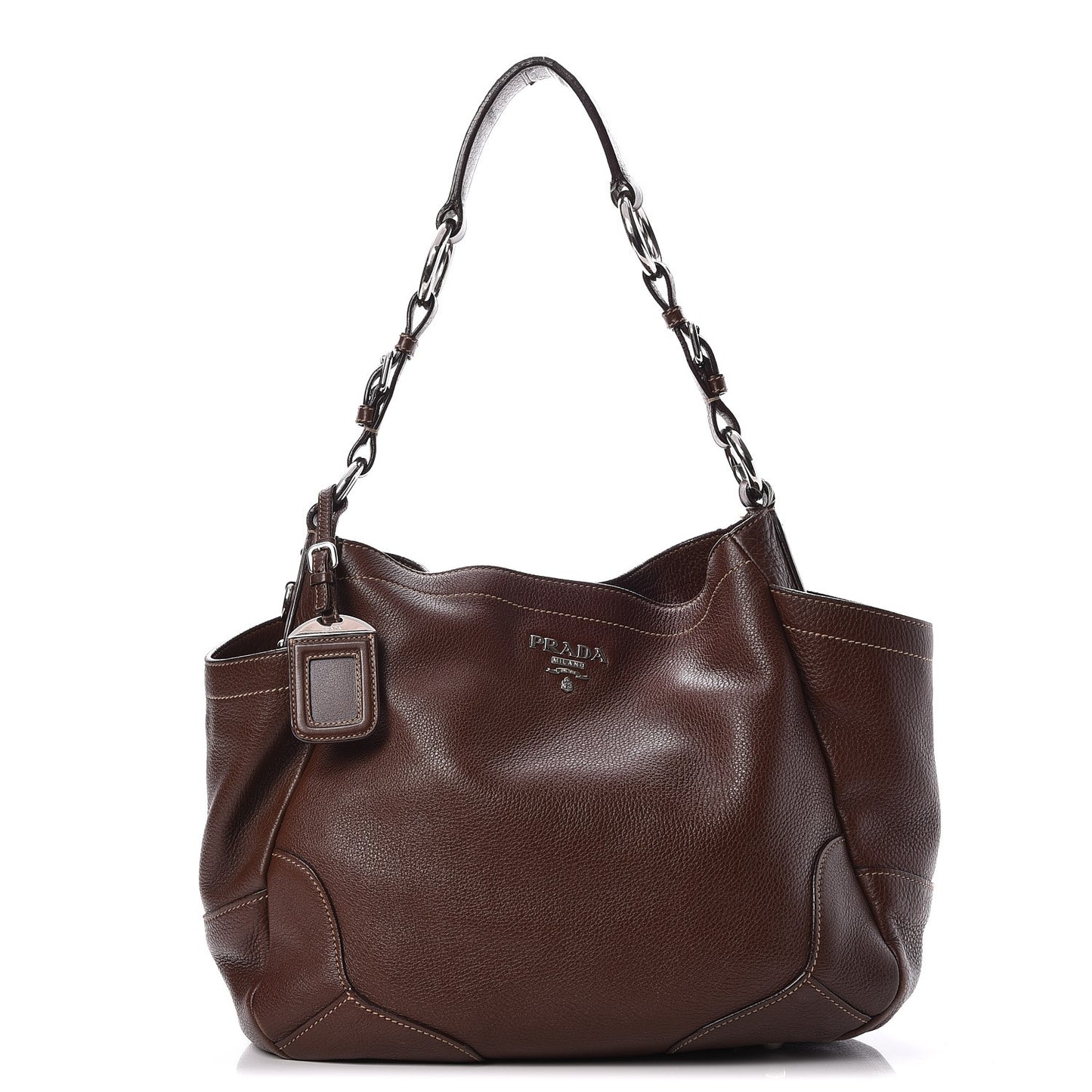 Vitello Daino Side Pocket Hobo Bruciato