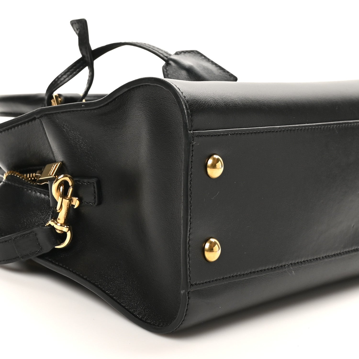 Saint Laurent Calfskin Monogram Baby Cabas Black 9 of 10