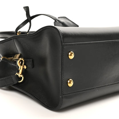 Saint Laurent Calfskin Monogram Baby Cabas Black 9 of 10