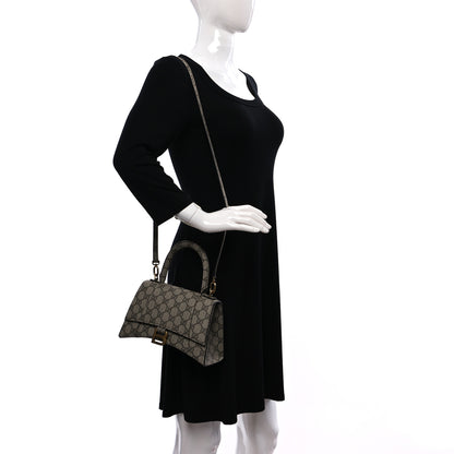 Balenciaga X GUCCI GG Supreme Monogram Small Hourglass Top Handle Bag Beige Ebony 2 of 9