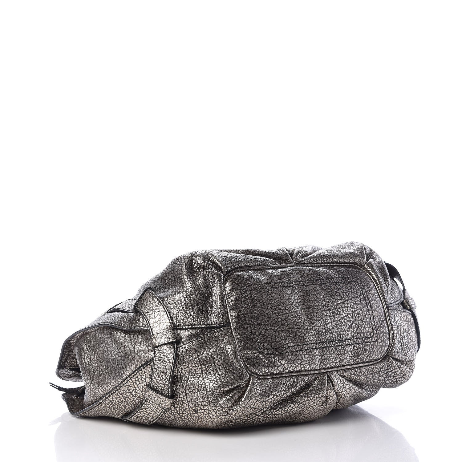 Celine Metallic Calfskin Bittersweet Hobo Pewter 4 of 12