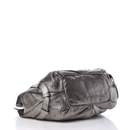 Celine Metallic Calfskin Bittersweet Hobo Pewter 4 of 12