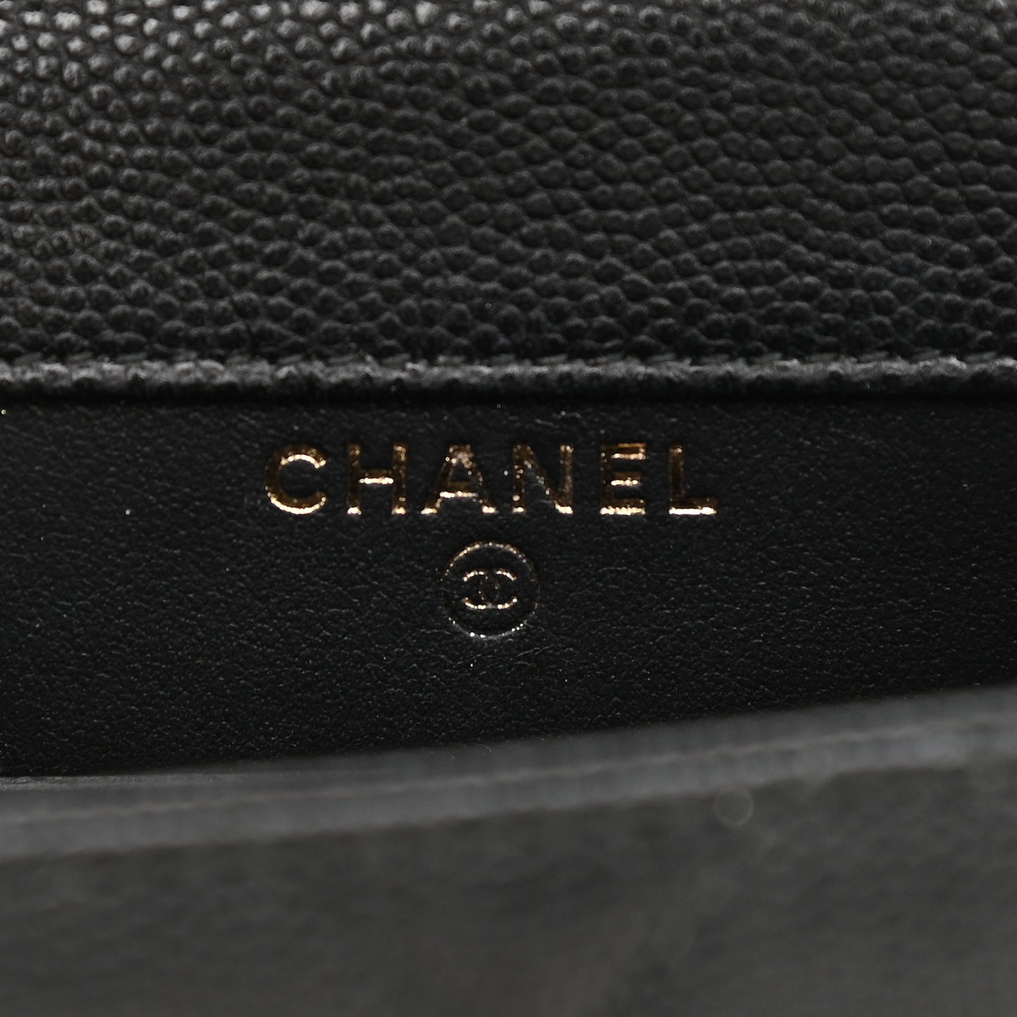 Caviar Quilted Golden Class Phone Holder Black