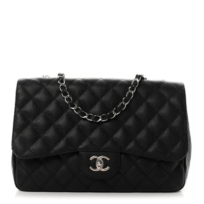 Chanel Caviar Quilted Jumbo Single Flap Black 1 of 10