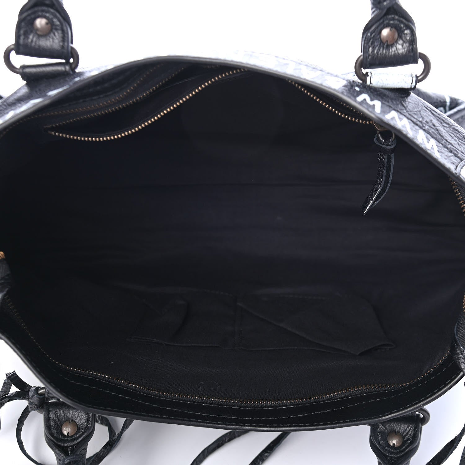 Balenciaga Agneau Arena Graffiti All Over Classic Hardware City Black White 4 of 4