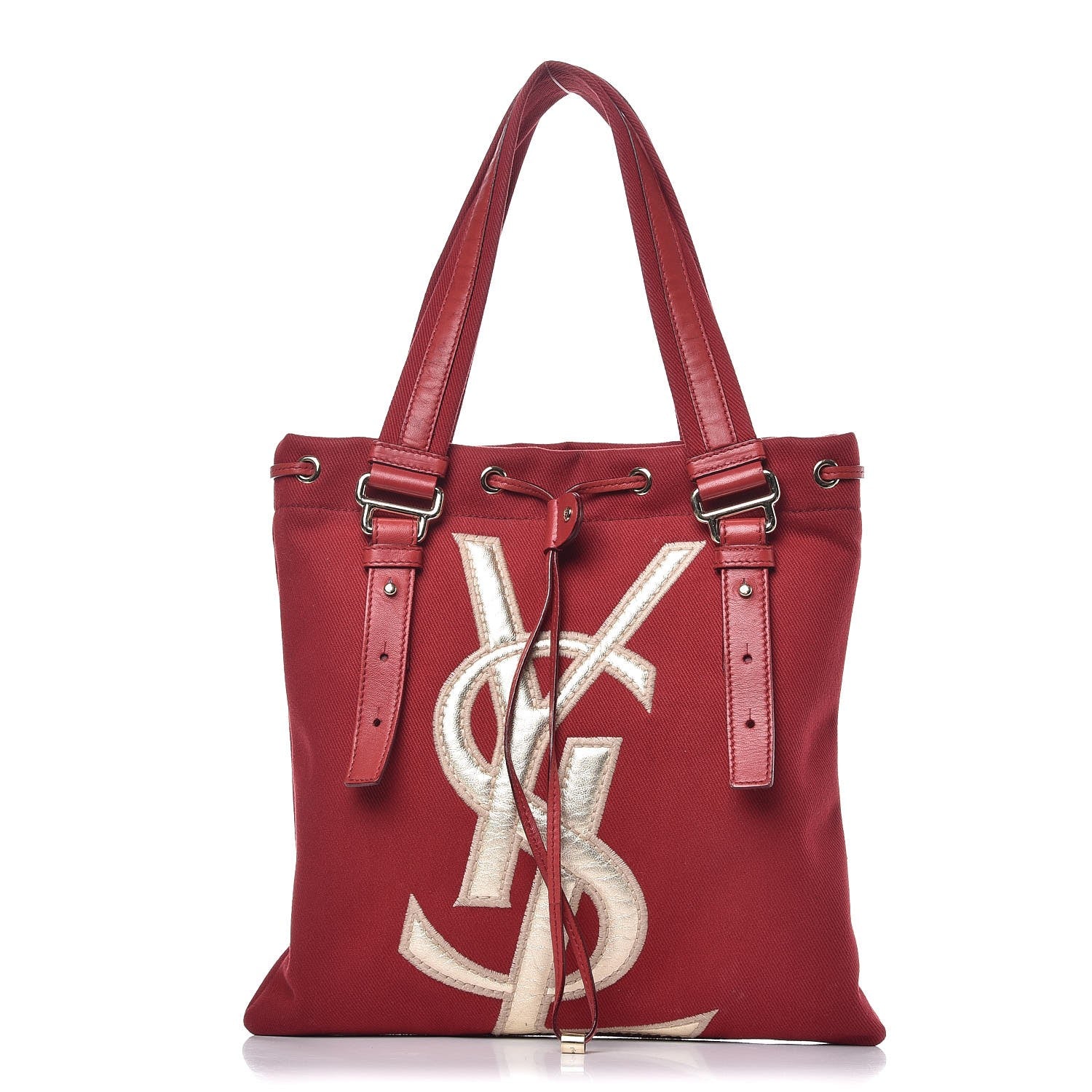 Saint Laurent Canvas Small Kahala Sac Red 1 of 10