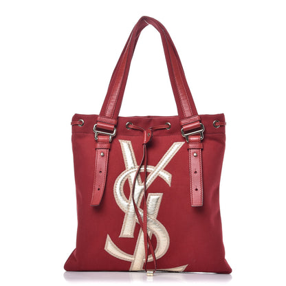 Saint Laurent Canvas Small Kahala Sac Red 1 of 10