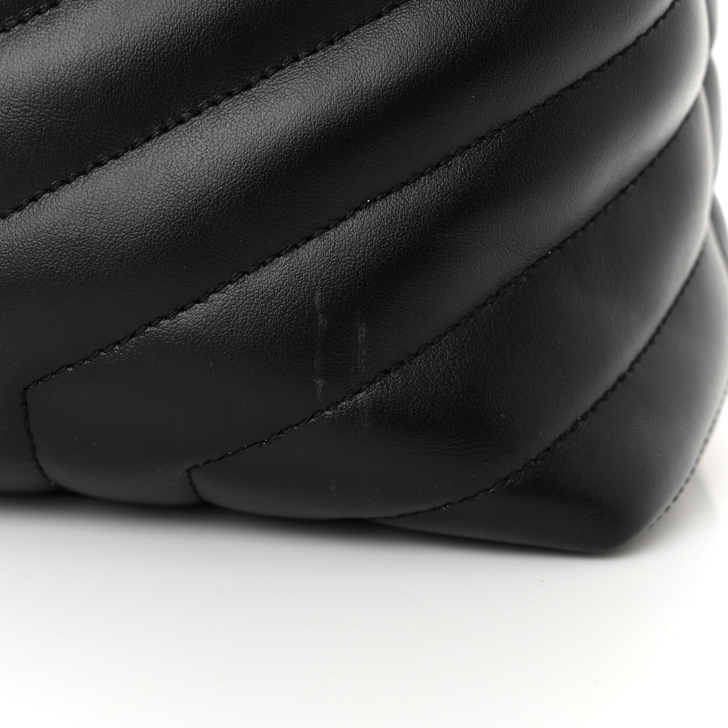 Saint Laurent Calfskin Y Quilted Monogram Monochrome Large Loulou Chain Satchel Black 19 of 21