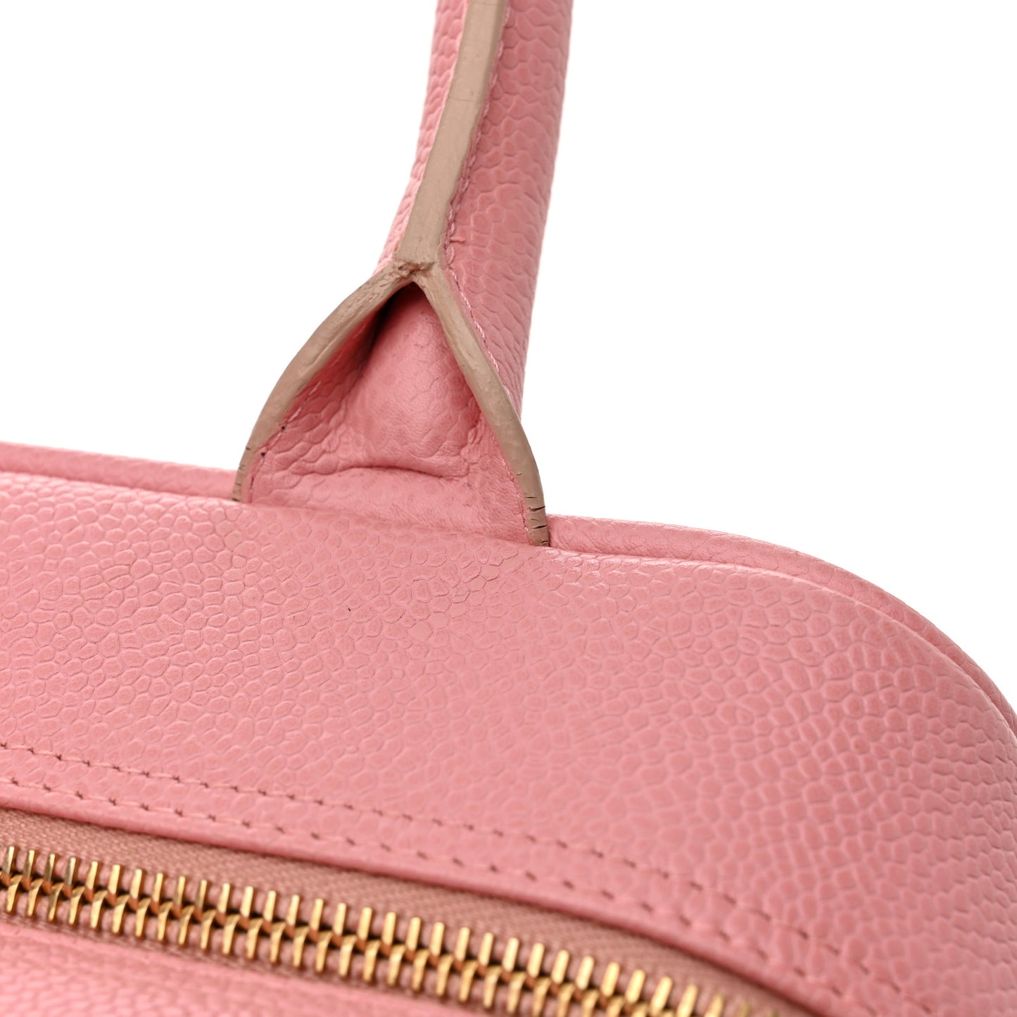 Caviar Quilted Small Bowler Pink