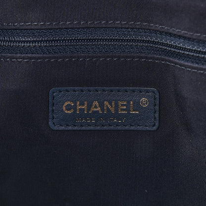 Chanel Wool Tweed CC Tote Purple Black Blue 6 of 11