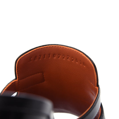 Hermes Goatskin Candy Sandals 36 Black 10 of 11