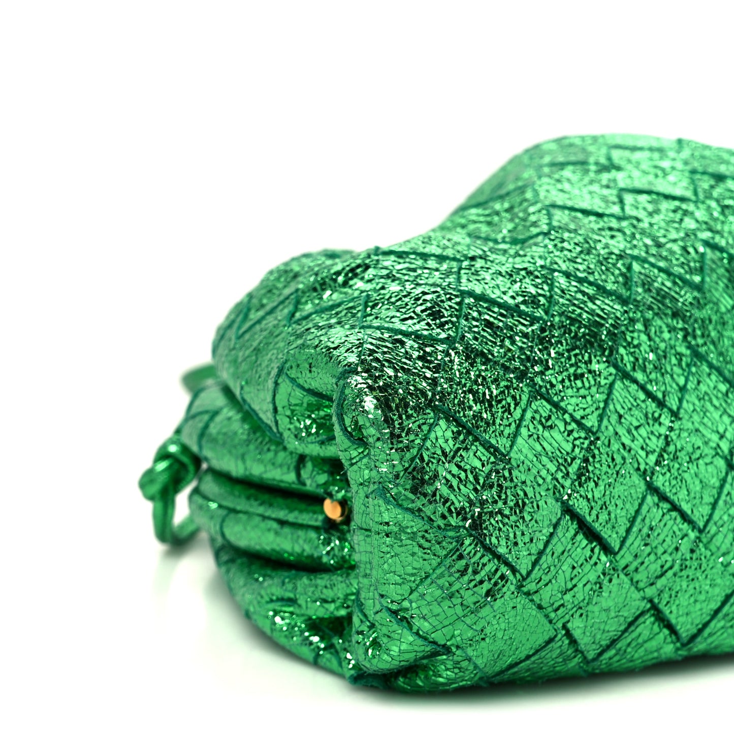 Metallic Nappa Intrecciato The Mini Pouch Parakeet