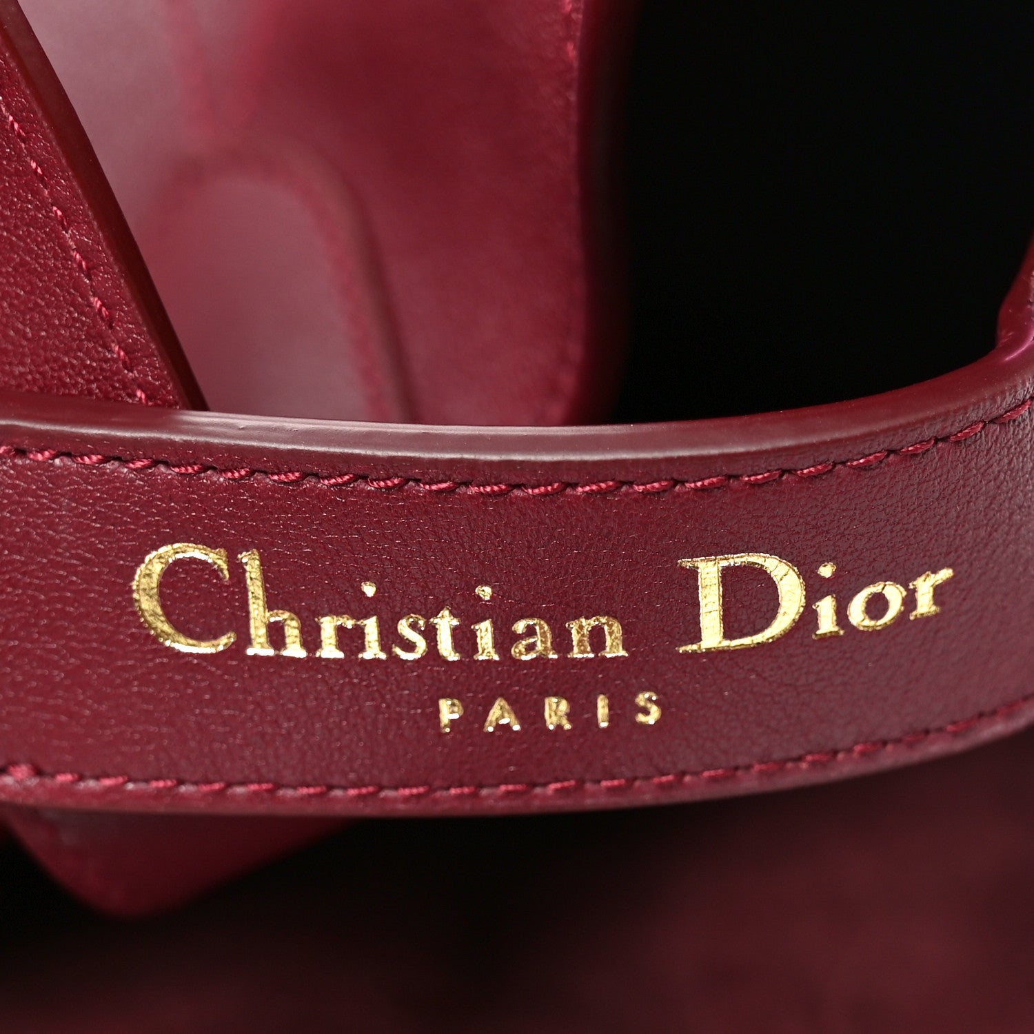 Christian Dior Calfskin Macrocannage Medium Toujours Vertical Tote Burgundy 7 of 12