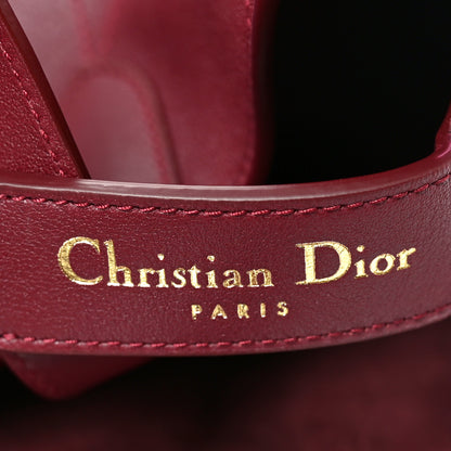 Christian Dior Calfskin Macrocannage Medium Toujours Vertical Tote Burgundy 7 of 12