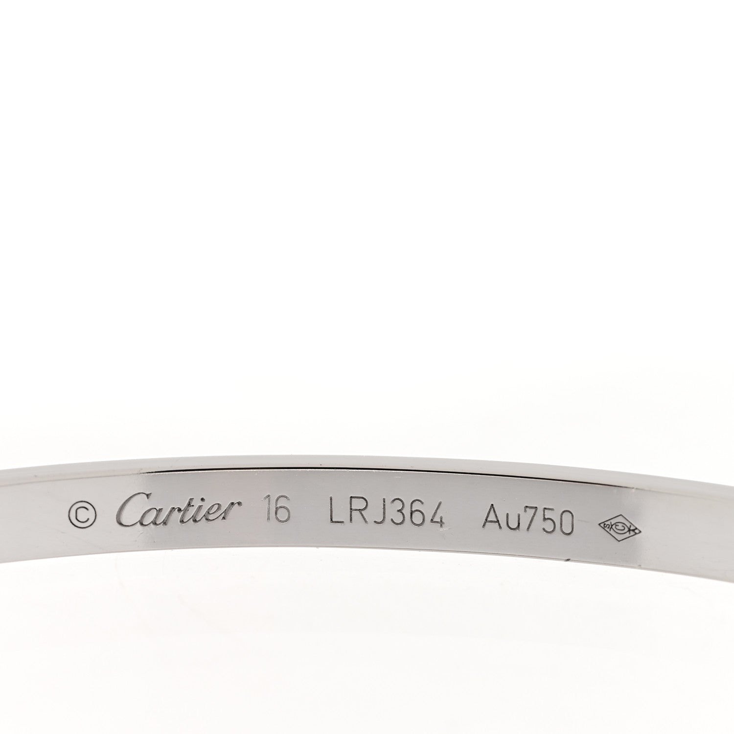 Cartier 18K White Gold 6 Diamond Small LOVE Bracelet 16 3 of 5