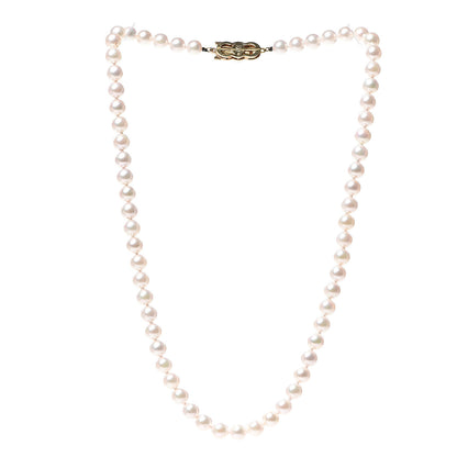 Mikimoto 18K Yellow Gold Akoya Pearl 5.5-6mm Strand Necklace 16" 2 of 5