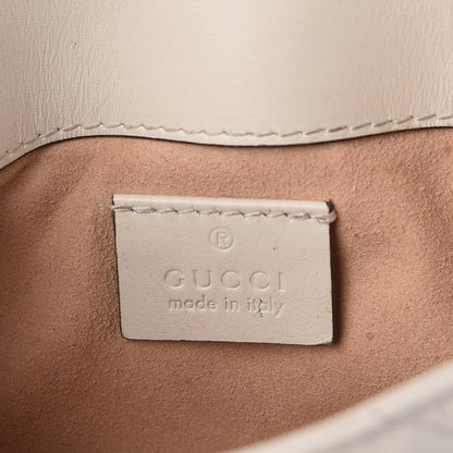 Gucci Calfskin Matelasse Super Mini GG Marmont Shoulder Bag White 13 of 14