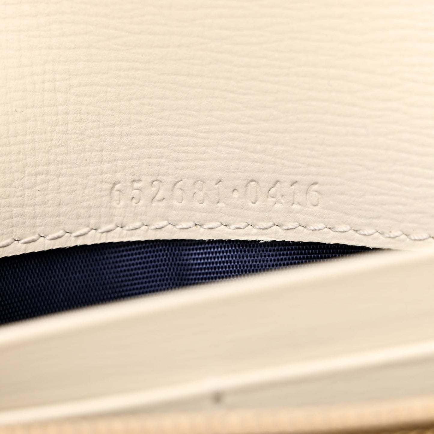 GG Supreme Monogram Textured Calfskin Web Jackie 1961 Chain Wallet Beige Ebony Mystic White