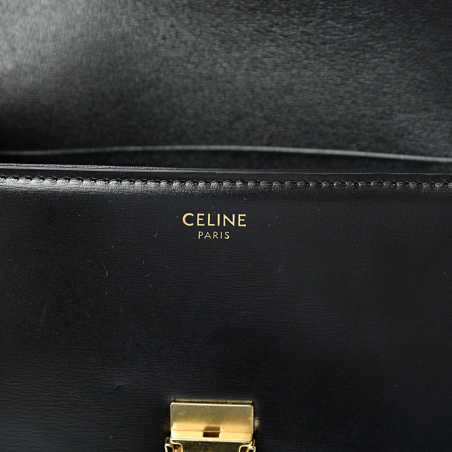 Shiny Calfskin Nano Triomphe Black