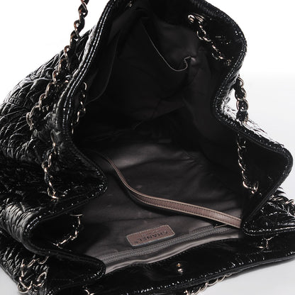 Chanel Vinyl Graphic Edge Tote Black 5 of 7