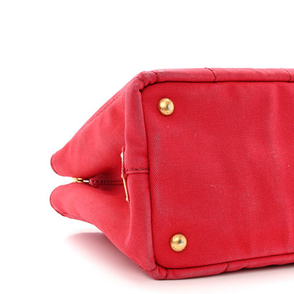 Prada Canapa Small Logo Tote Rosso 10 of 12