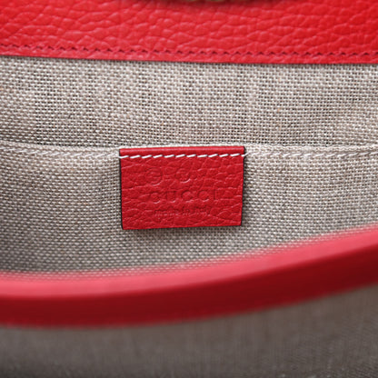 Gucci Dollar Calfskin Small Interlocking G Shoulder Bag Red 6 of 10