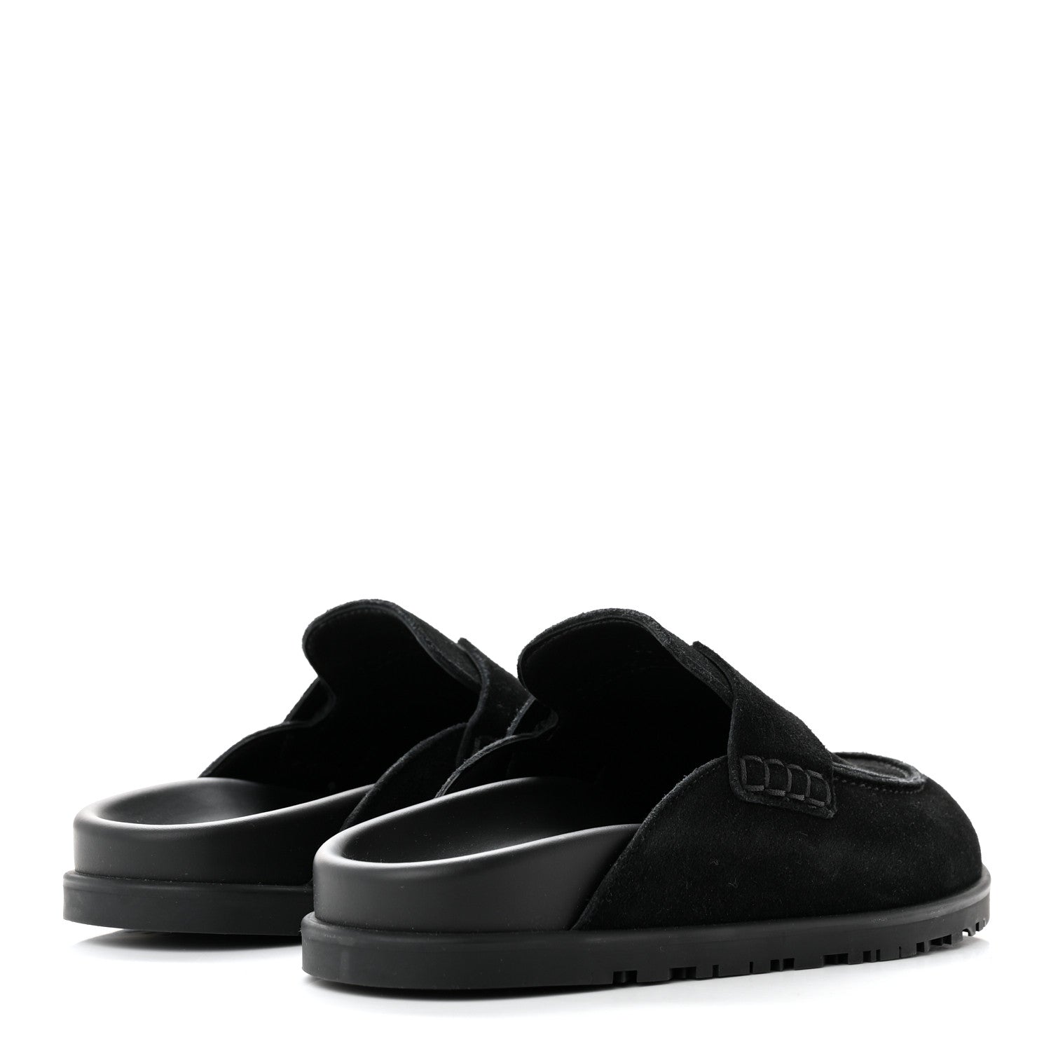Hermes Suede Calfskin Go Mules 35 Black 4 of 10