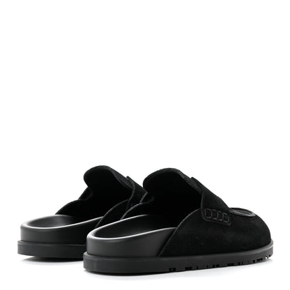Hermes Suede Calfskin Go Mules 35 Black 4 of 10