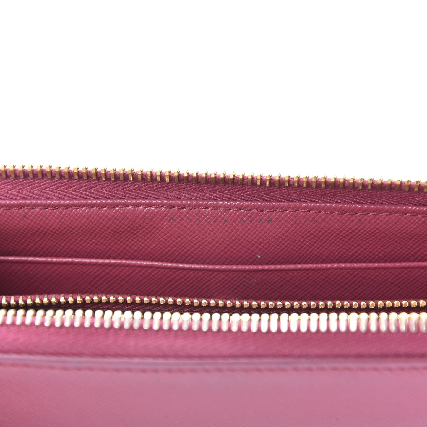 Saffiano Metal Zip Around Wallet Ametista