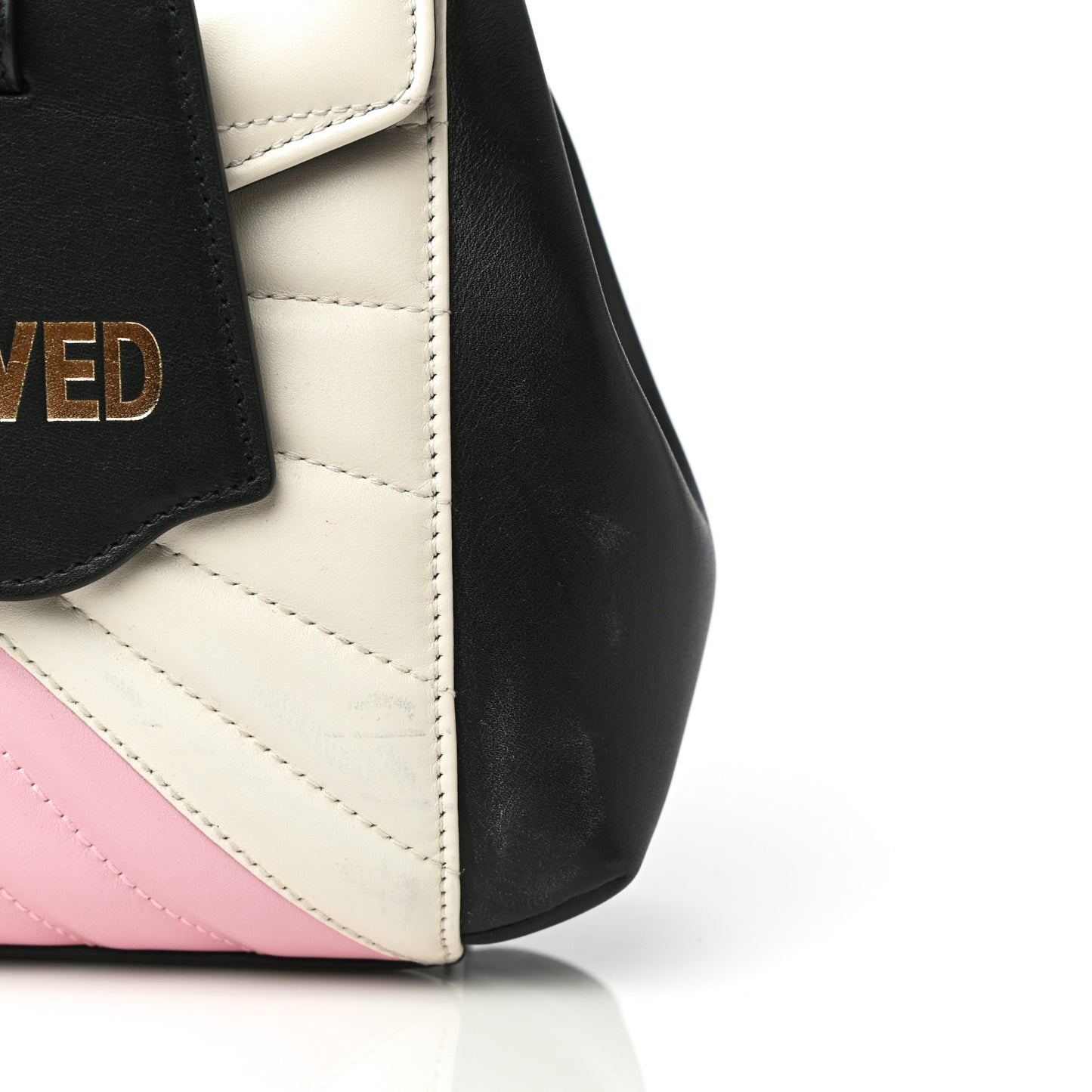 Calfskin Bamboo Trapuntata Queen Margaret Top Handle Bag Blue Agata Hibiscus Red Mystic White Sugar Pink