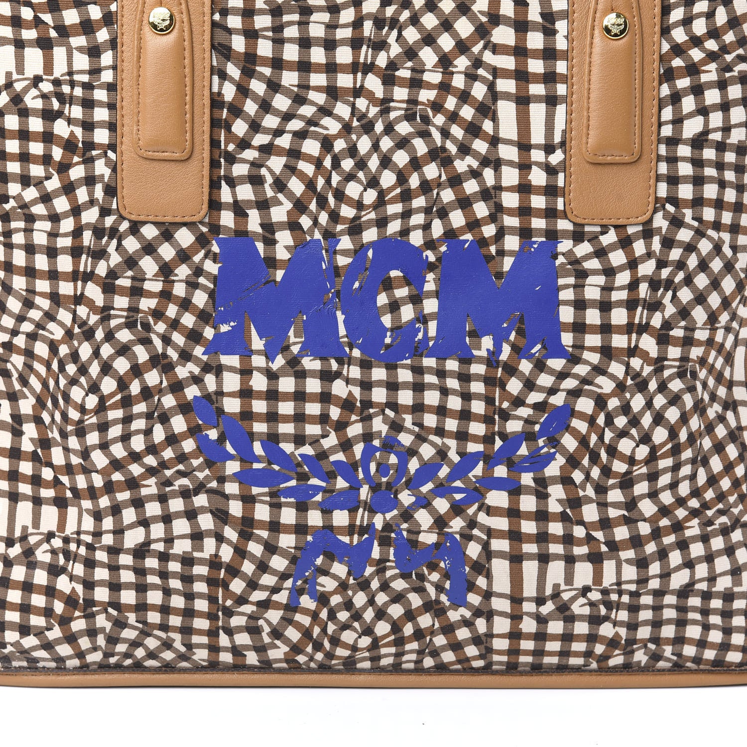 MCM Visetos Medium Liz Reversible Shopper Tote Cognac 14 of 14