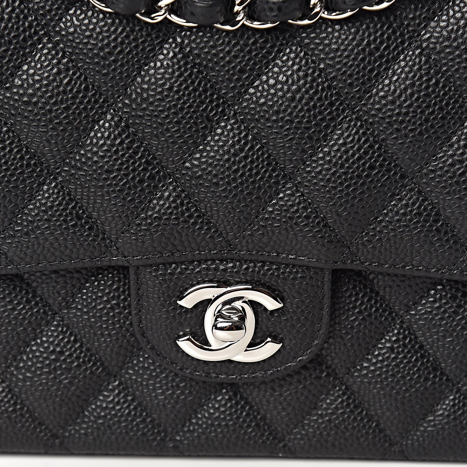 Chanel Caviar Quilted Medium Double Flap Black 10 of 11