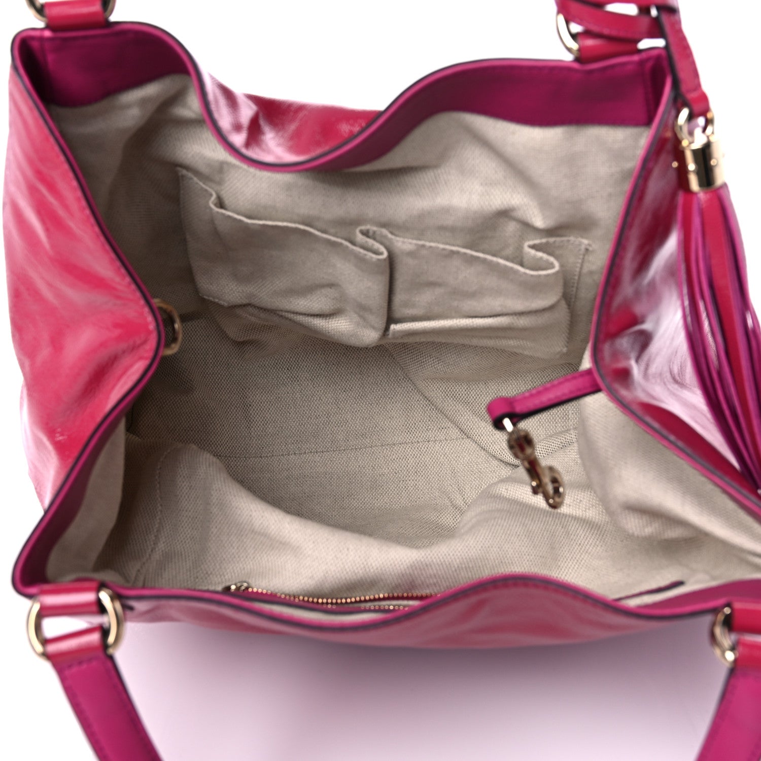 Gucci Vernice Naplack Medium Soho Shoulder Bag Bright Bouganville 5 of 12