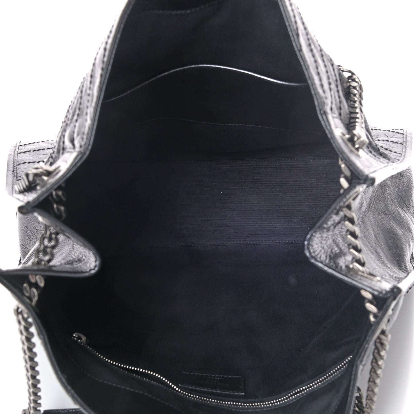 Crinkled Calfskin Matelasse Monogram Niki Shoulder Bag Black