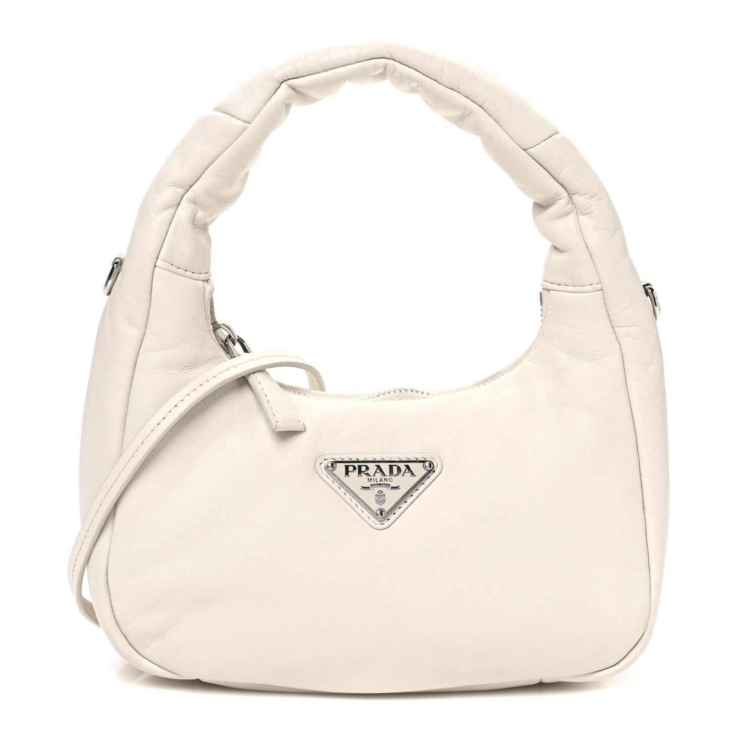 Nappa Soft Padded Mini Bag White