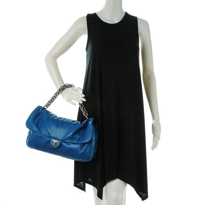 Chanel Lambskin Soft and Chain Large Flap Blue 2 of 8