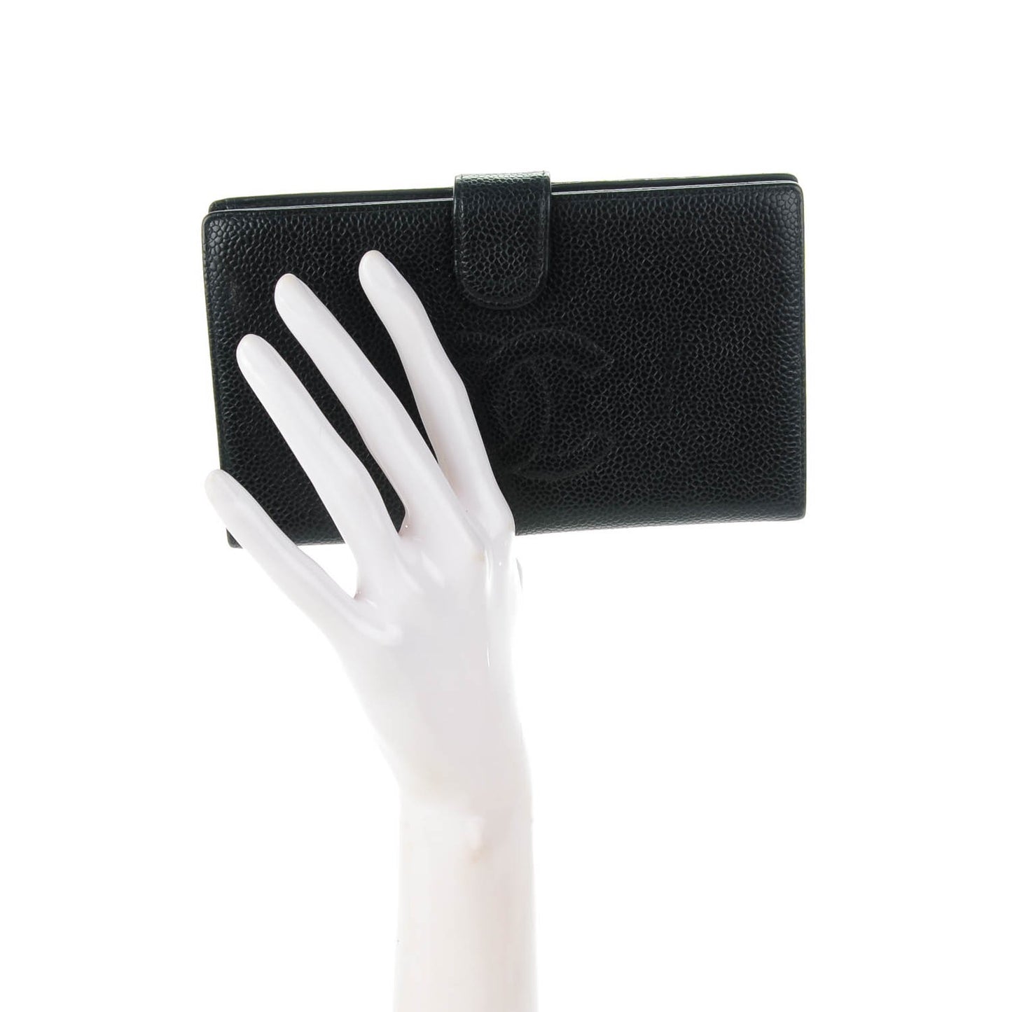 Caviar Timeless CC French Wallet Black