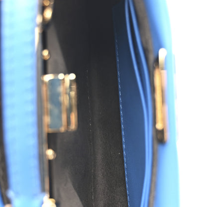 Fendi Shiny Nappa Micro Peekaboo Iconic Satchel Blue Royal 6 of 12