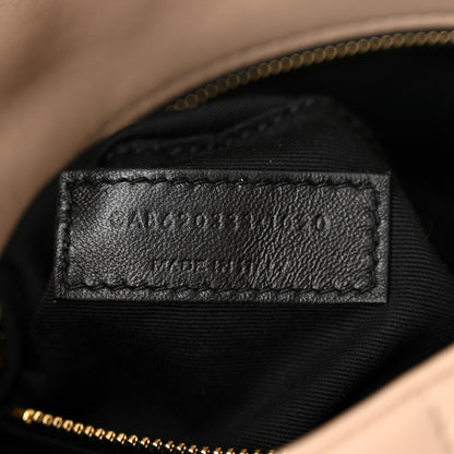Saint Laurent Lambskin Quilted Toy Loulou Puffer Monogram Chain Satchel Nude Powder 7 of 11
