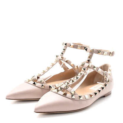 Valentino Garavani Nappa Rockstud Cage Ballerina Flats 36 Poudre 4 of 9