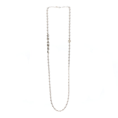 Chanel Crystal Pearl Signature Drop Necklace Light Gold 6 of 7
